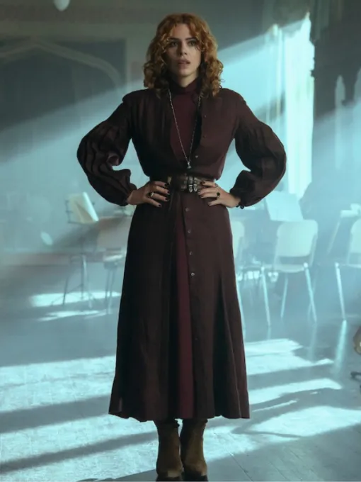 Miss Isadora Capri Burgundy Long Coat